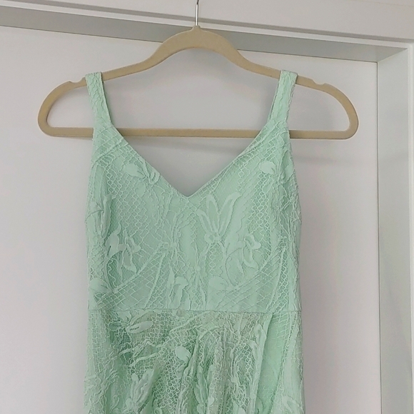 Mint Green Lace Dress - Picture 2 of 3